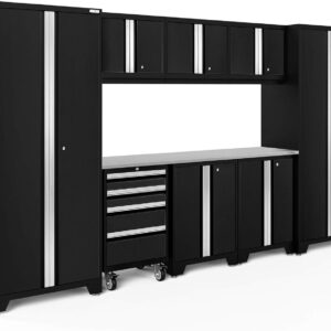NewAge Products Bold Series Black 9 Piece Set, Garage Cabinets, 63151