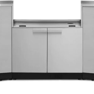 NewAge Products Outdoor Kitchen Stainless Steel 4-Piece Modular Cabinet Set