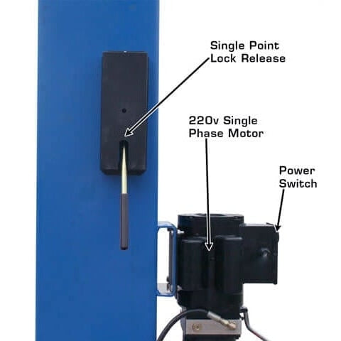 Atlas BP8000 8,000 lb Baseplate 2 Post Lift - Image 10
