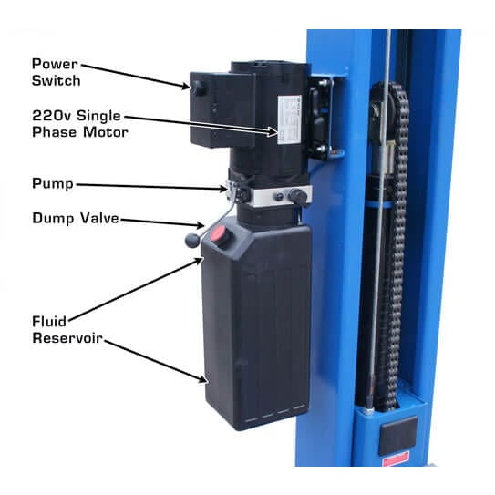 Atlas BP8000 8,000 lb Baseplate 2 Post Lift - Image 11