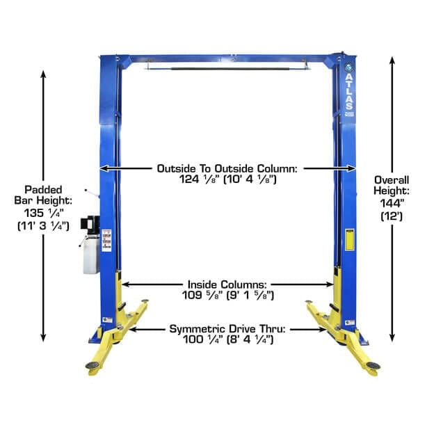 Atlas PRO-9D 9,000 lb Overhead 2-Post Lift - Image 5