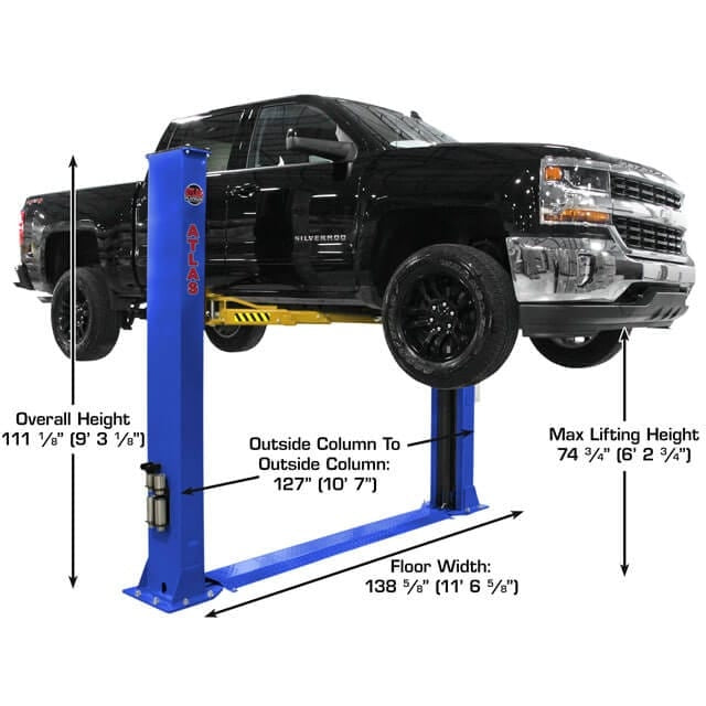 Atlas Platinum PVL9BP ALI Certified 9,000 lb Baseplate 2 Post Lift - Image 2