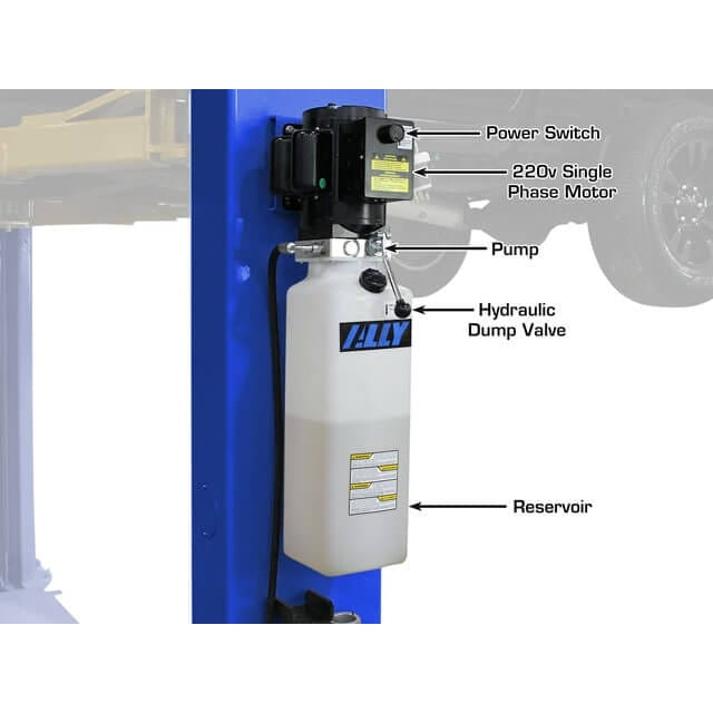 Atlas Platinum PVL9BP ALI Certified 9,000 lb Baseplate 2 Post Lift - Image 11