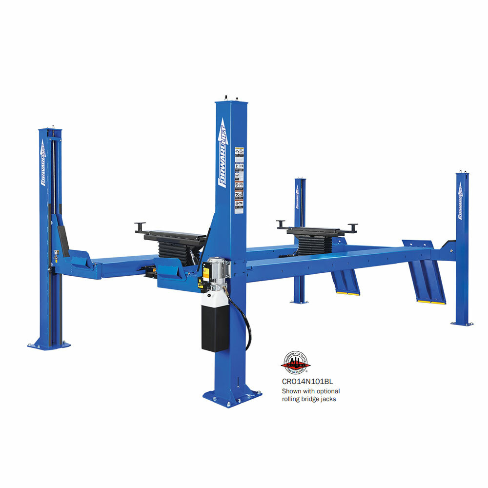Forward Lift CRO14-EL 14,000 LB ALI Certified Four-Post Lift - 215" Max Wheelbase - Image 2
