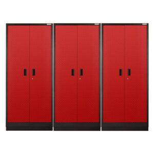 Gladiator Premier Pre-Assembled Red 84" Tall Cabinet (3-Pack)