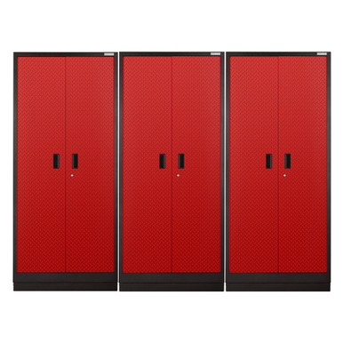 Gladiator Premier Pre-Assembled Red 84" Tall Cabinet (3-Pack)