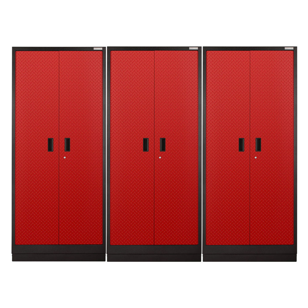Gladiator Premier Pre-Assembled Red 84" Tall Cabinet (3-Pack) - Image 2