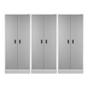Gladiator Premier Pre-Assembled White 84" Tall Cabinet (3-Pack)
