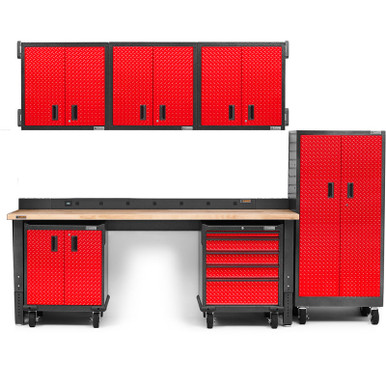 Gladiator Premier Welded Steel Red 10 Piece Kit