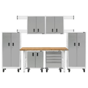 Gladiator Premier Welded Steel White 9 Piece Set