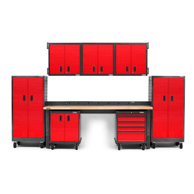 Gladiator Premier Welded Steel Red 11 Piece Kit