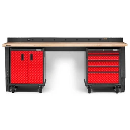 Gladiator Premier Welded Steel Red 3 Piece Workbench Kit - Image 5