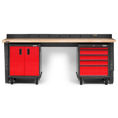 Gladiator Premier Welded Steel Red 3 Piece Workbench Kit