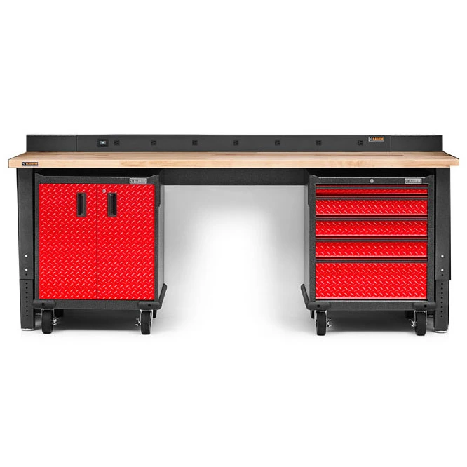Gladiator Premier Welded Steel Red 3 Piece Workbench Kit - Image 3