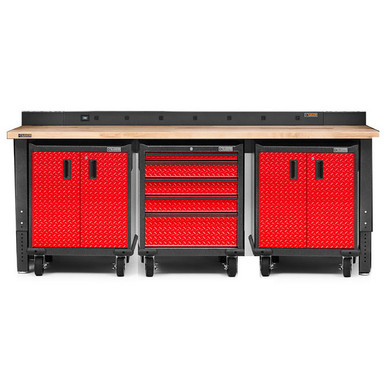 Gladiator Premier Welded Steel Red 4 Piece Workbench Kit