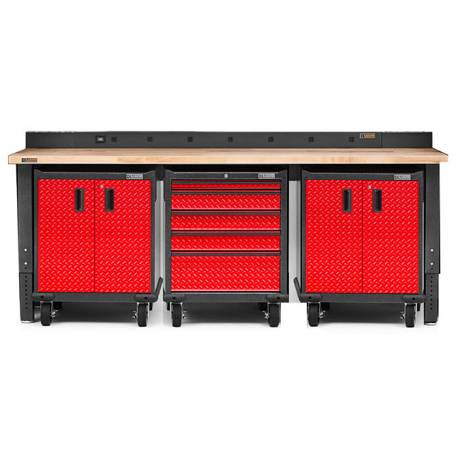 Gladiator Premier Welded Steel Red 4 Piece Workbench Kit - Image 2