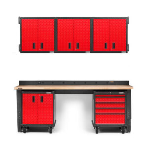 Gladiator Premier Welded Steel Red 9 Piece Kit