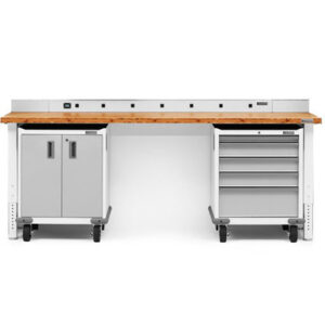 Gladiator Premier Welded Steel White 3 Piece Workbench Kit