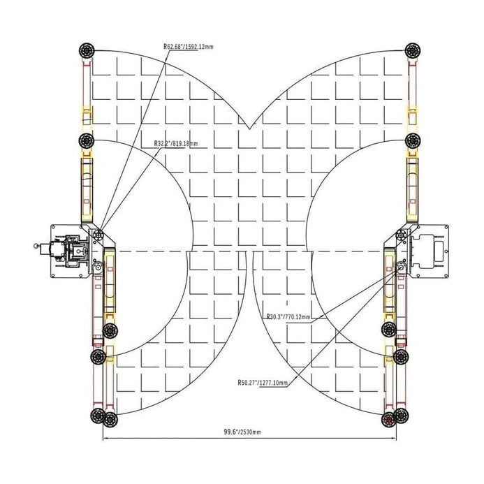 Katool KT-AS110D 11,000 lb Asymmetric Two-Post Lift — Direct Drive, Single-Point Lock Release - Image 2