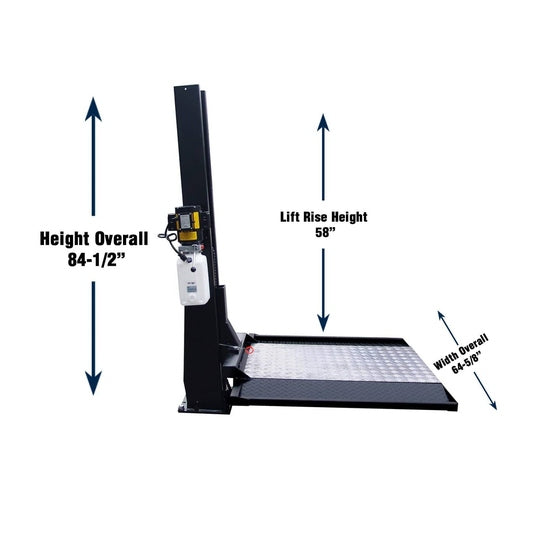 Tuxedo SC-2K 2,000 lb Single Column Lawnmower Storage Lift - 110V Duro Included - Image 3