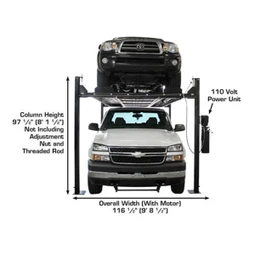 Atlas PRO8000EXT-L 4 Post Lift + RJ35 Sliding Jacks Combo - Image 37