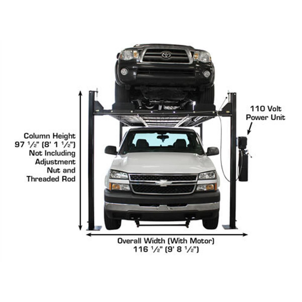 Atlas Garage PRO8000EXT-L Extra Tall/Extra Long Portable Hobbyist 8,000 lb. Capacity 4-Post Lift - Image 6