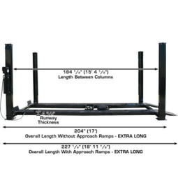Atlas Garage PRO9000 Extra Tall/Extra Wide Portable Heavy Duty 9,000 lb. Capacity 4-Post Lift - Image 53