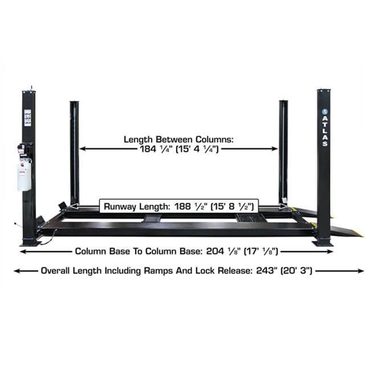 Atlas Apex 9 ALI Certified 9,000 lb. Capacity 4-Post Lift - Image 33