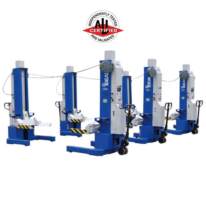 iDEAL MSC-18K-X-6108 Mobile Column Lift, Six Column Set, 108,000 lbs. ALI Certified