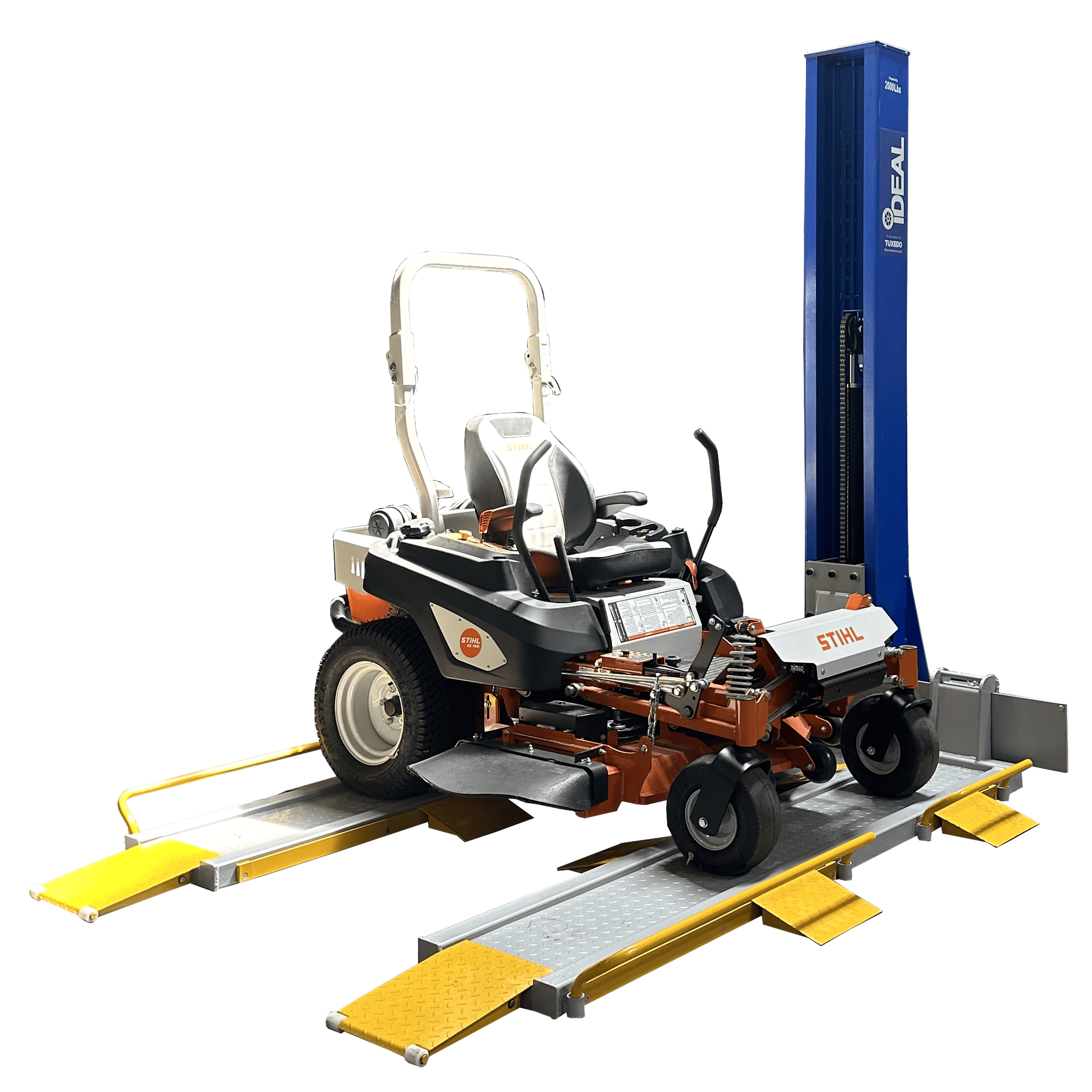 iDEAL SC-2K-UTV-X 2,000 lb Single-Column Multi-Use Lift for ATVs, UTVs, Golf Carts & Riding/Zero-Turn Mowers - Image 5