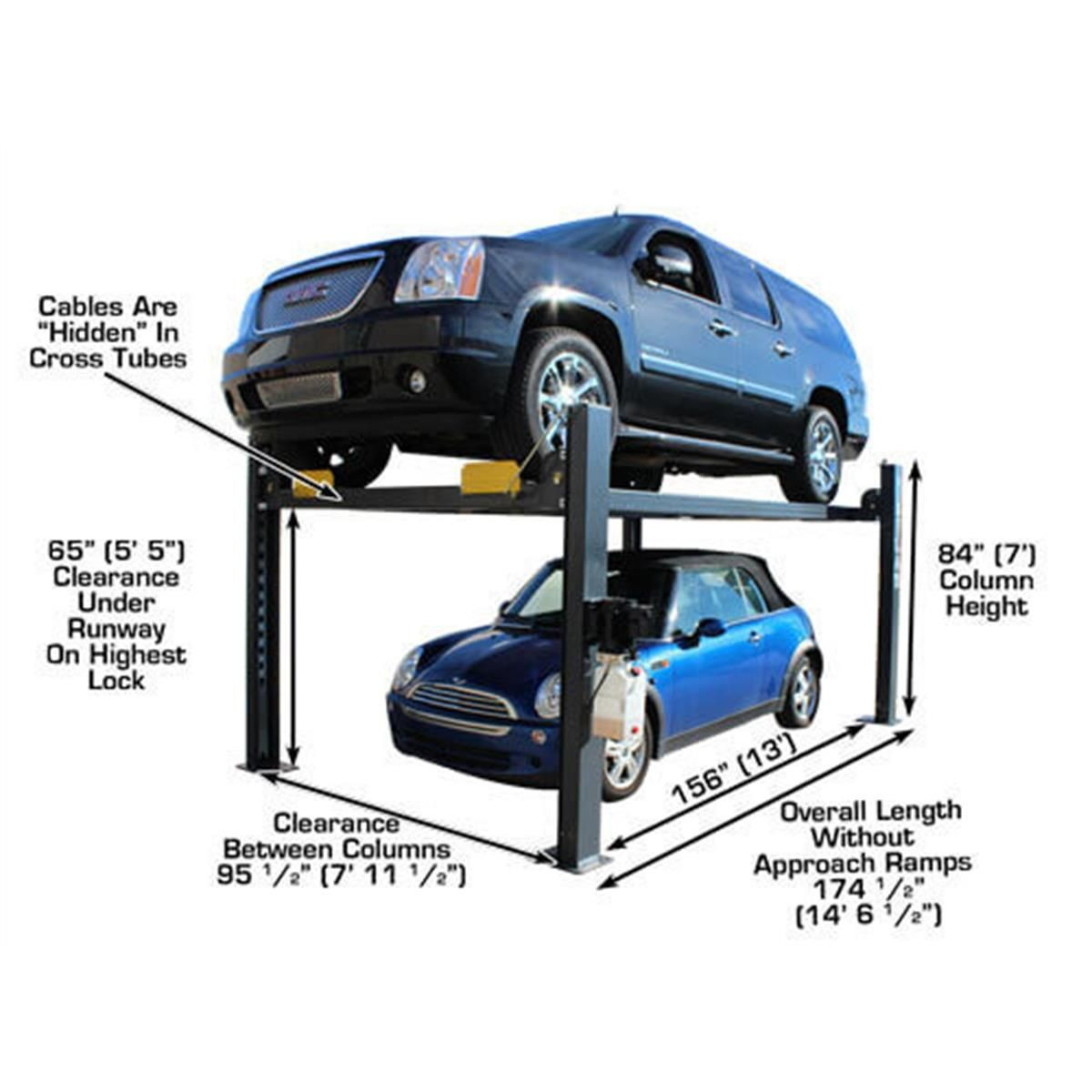 Atlas 408SL Super Deluxe Portable Hobbyist 8,000 lb. Capacity 4-Post Lift - Image 28