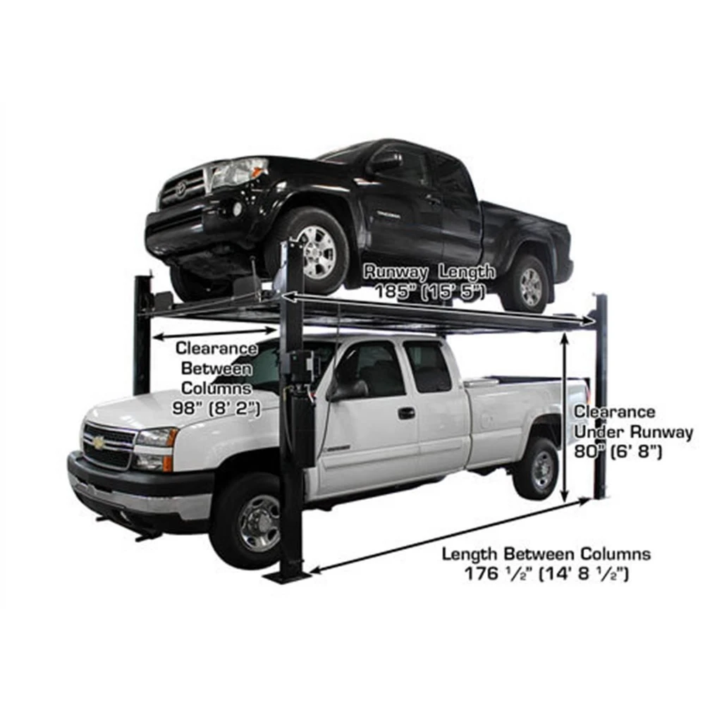Atlas Garage PRO8000EXT-L Extra Tall/Extra Long Portable Hobbyist 8,000 lb. Capacity 4-Post Lift - Image 7