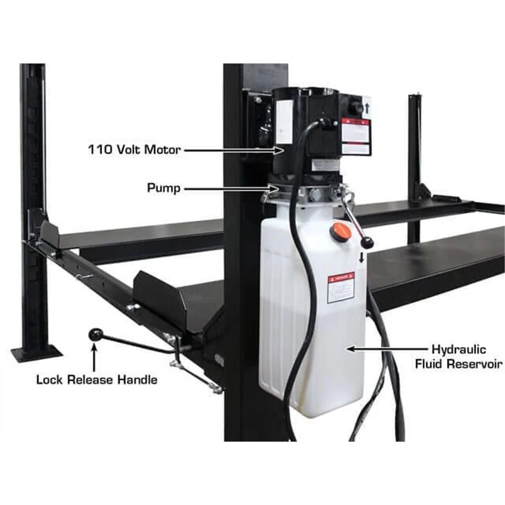 Atlas ALI Certified APEX 8 4 Post Lift + RJ35 Sliding Jacks Combo - Image 9