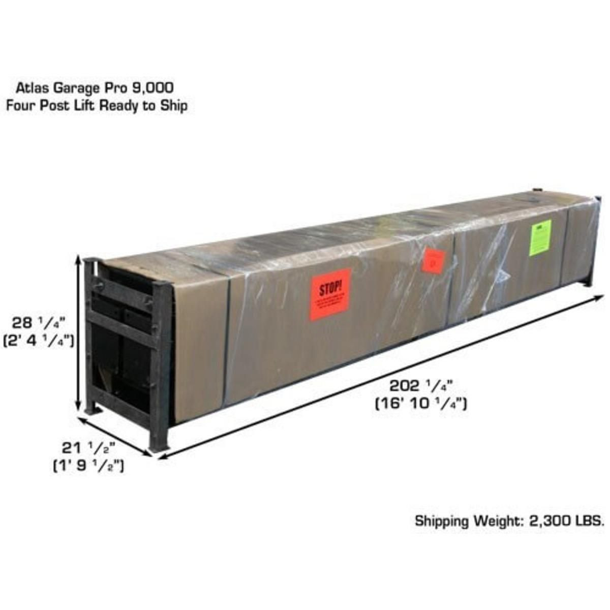 Atlas Garage PRO9000 Extra Tall/Extra Wide Portable Heavy Duty 9,000 lb. Capacity 4-Post Lift - Image 82