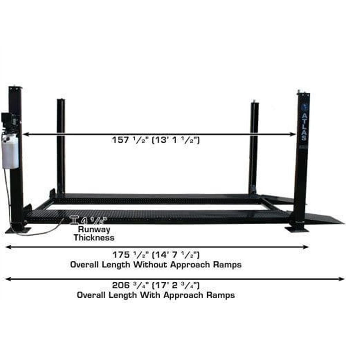 Atlas PRO8000 4 Post Lift + RJ35 Sliding Jacks Combo - Image 10