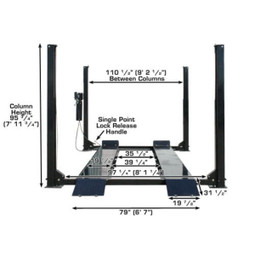Atlas Garage PRO9000 Extra Tall/Extra Wide Portable Heavy Duty 9,000 lb. Capacity 4-Post Lift - Image 51