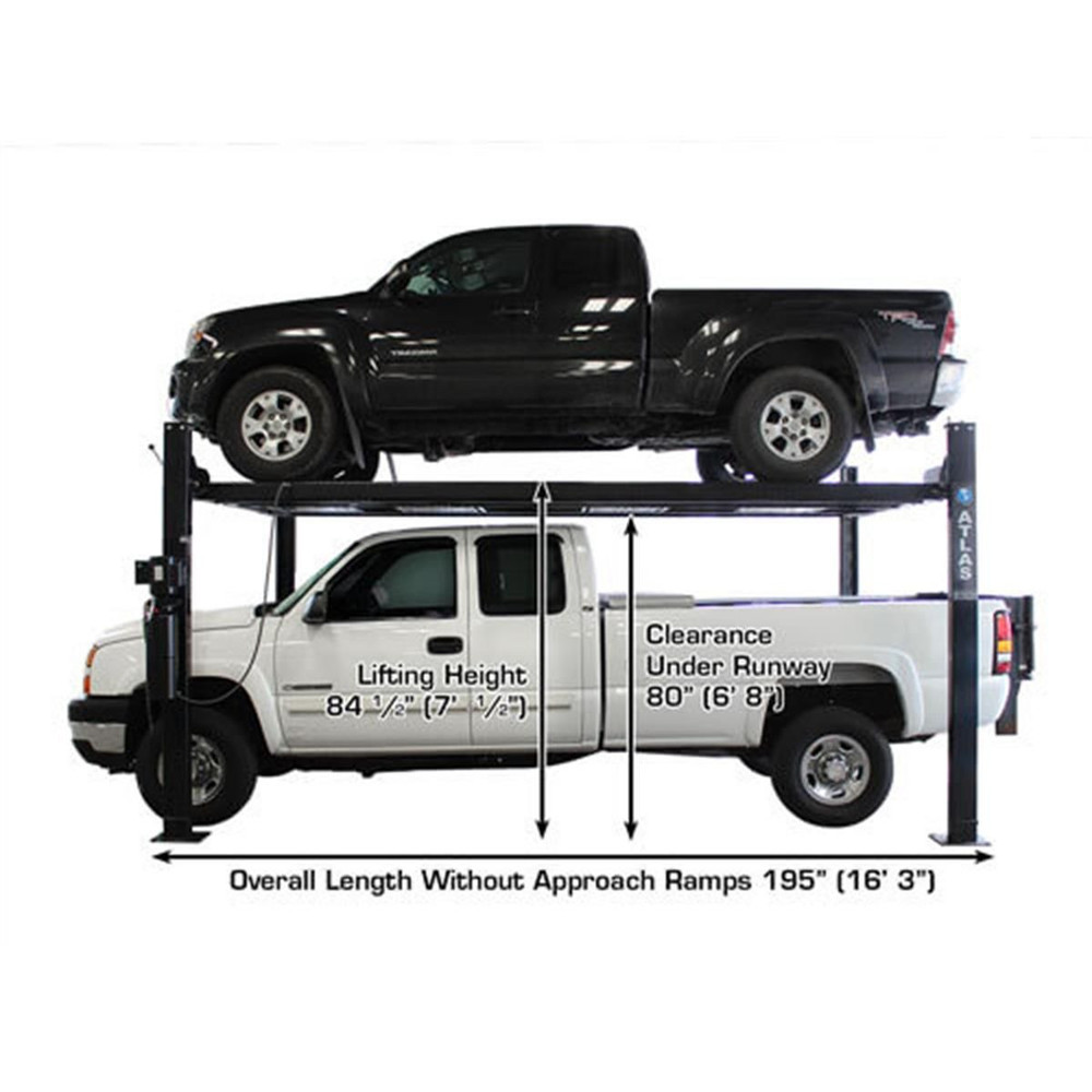 Atlas PRO8000EXT-L 4 Post Lift + RJ35 Sliding Jacks Combo - Image 5