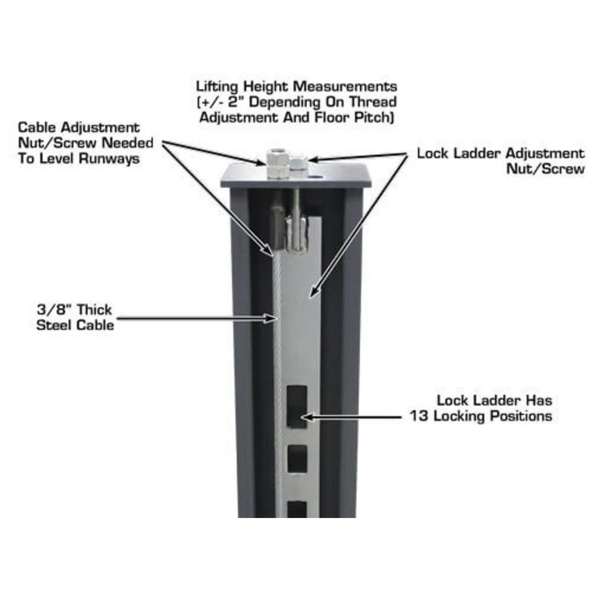 Atlas 408SL Super Deluxe Portable Hobbyist 8,000 lb. Capacity 4-Post Lift - Image 58