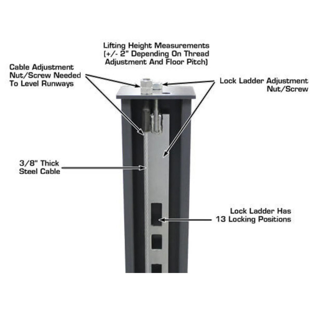 Atlas 408SL Super Deluxe Portable Hobbyist 8,000 lb. Capacity 4-Post Lift - Image 19
