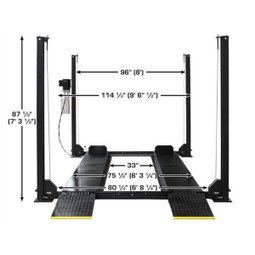 Atlas ALI Certified APEX 8 4 Post Lift + RJ35 Sliding Jacks Combo - Image 28