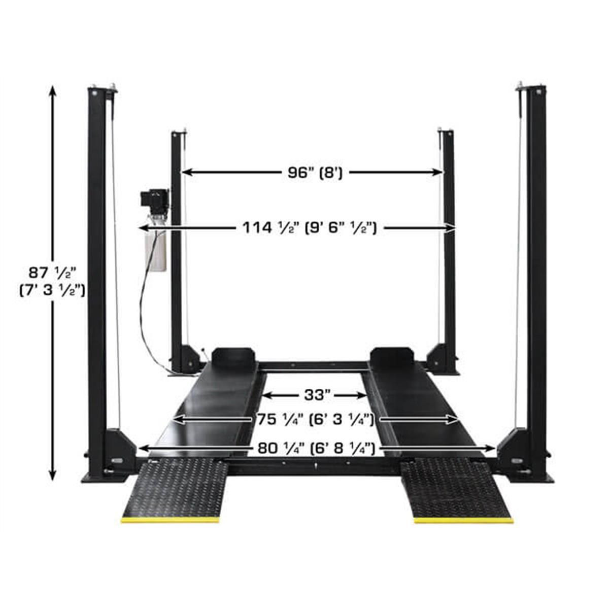 Atlas ALI Certified APEX 8 4 Post Lift + RJ35 Sliding Jacks Combo - Image 27