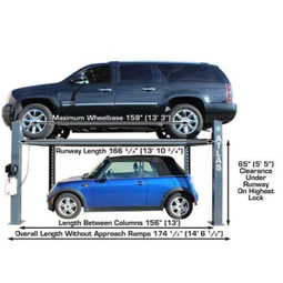 Atlas 408SL Super Deluxe Portable Hobbyist 8,000 lb. Capacity 4-Post Lift - Image 31
